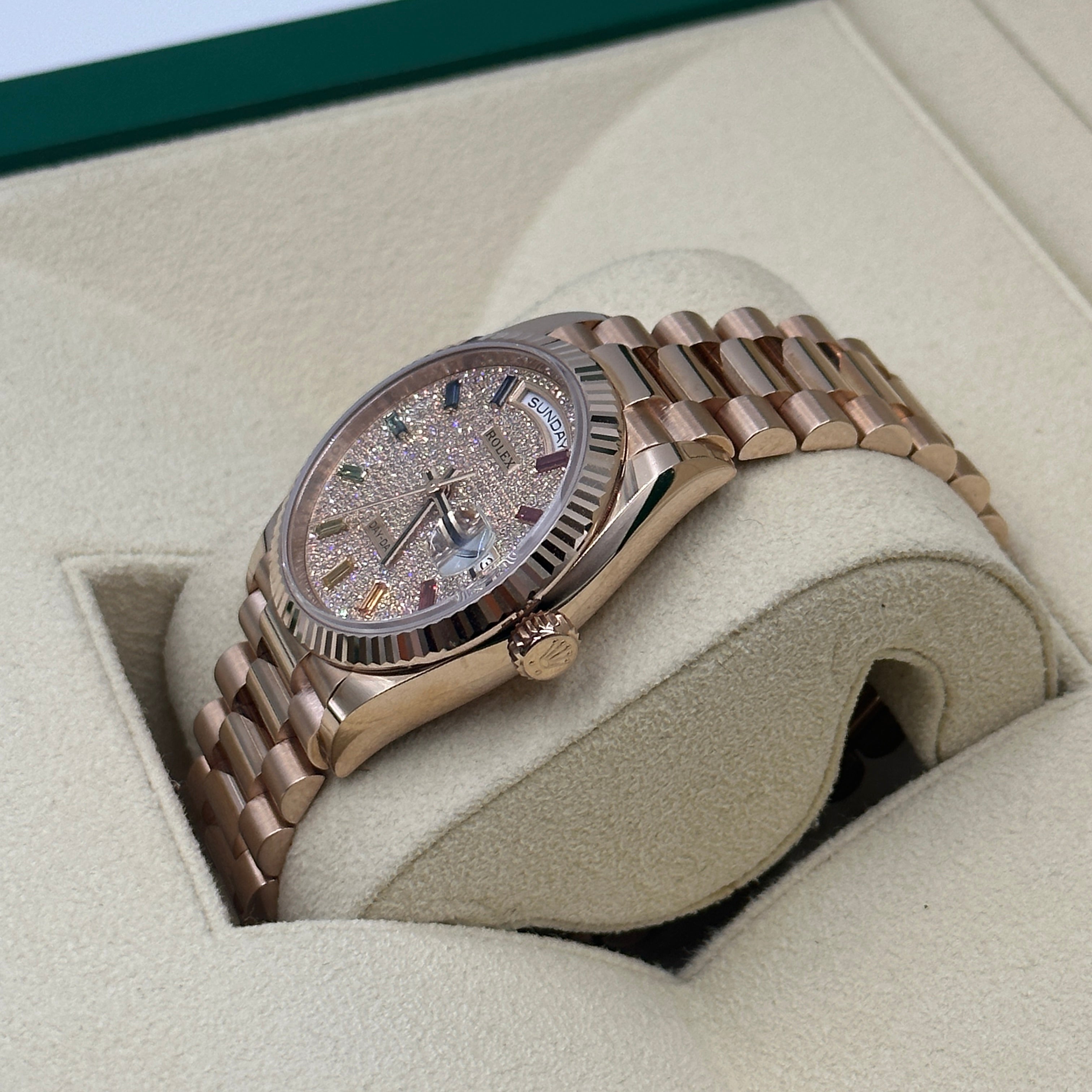 Rolex Day-Date 36 36mm 128235A Pave 2025