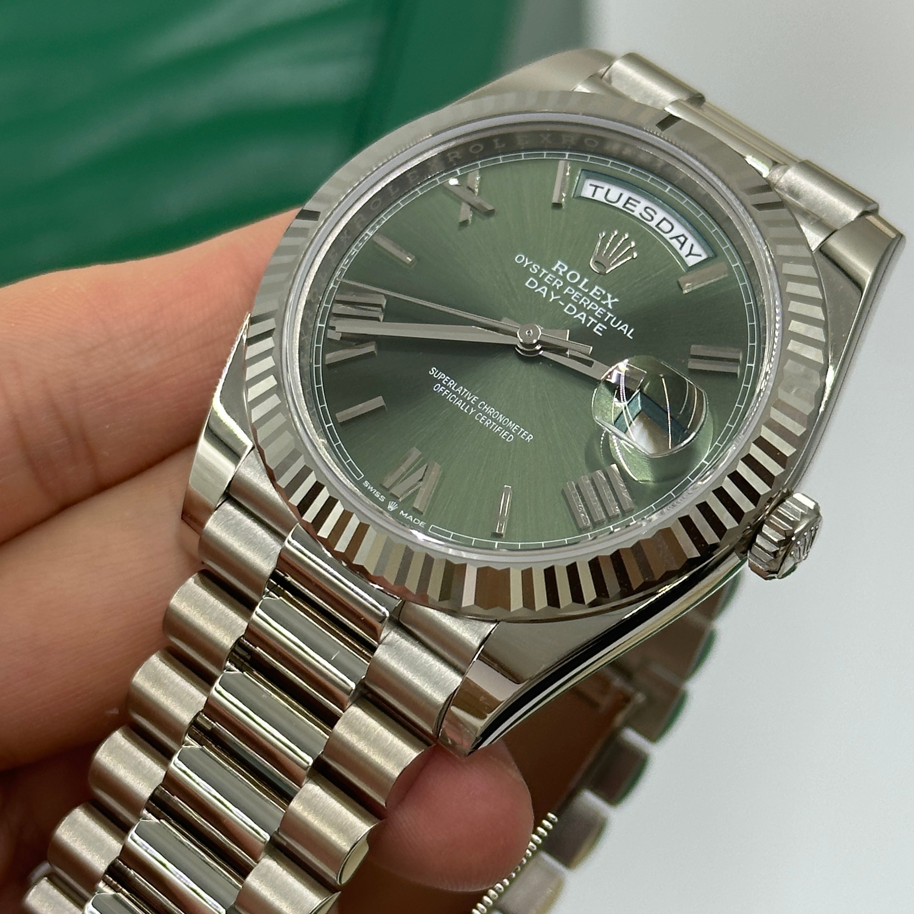 Rolex Day-Date 40 40mm 228239 Green Roman 2024