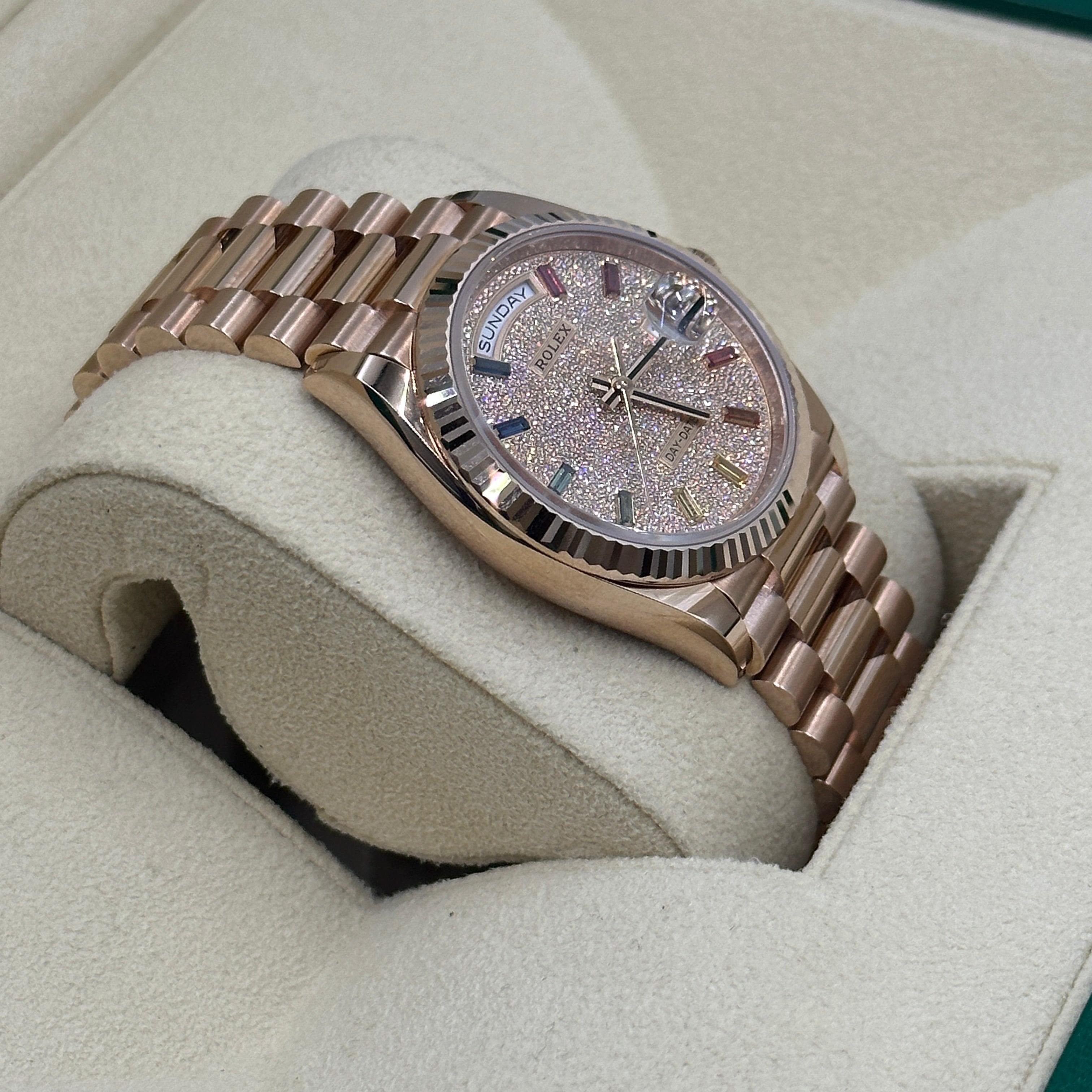 Rolex Day-Date 36 36mm 128235A Pave 2025