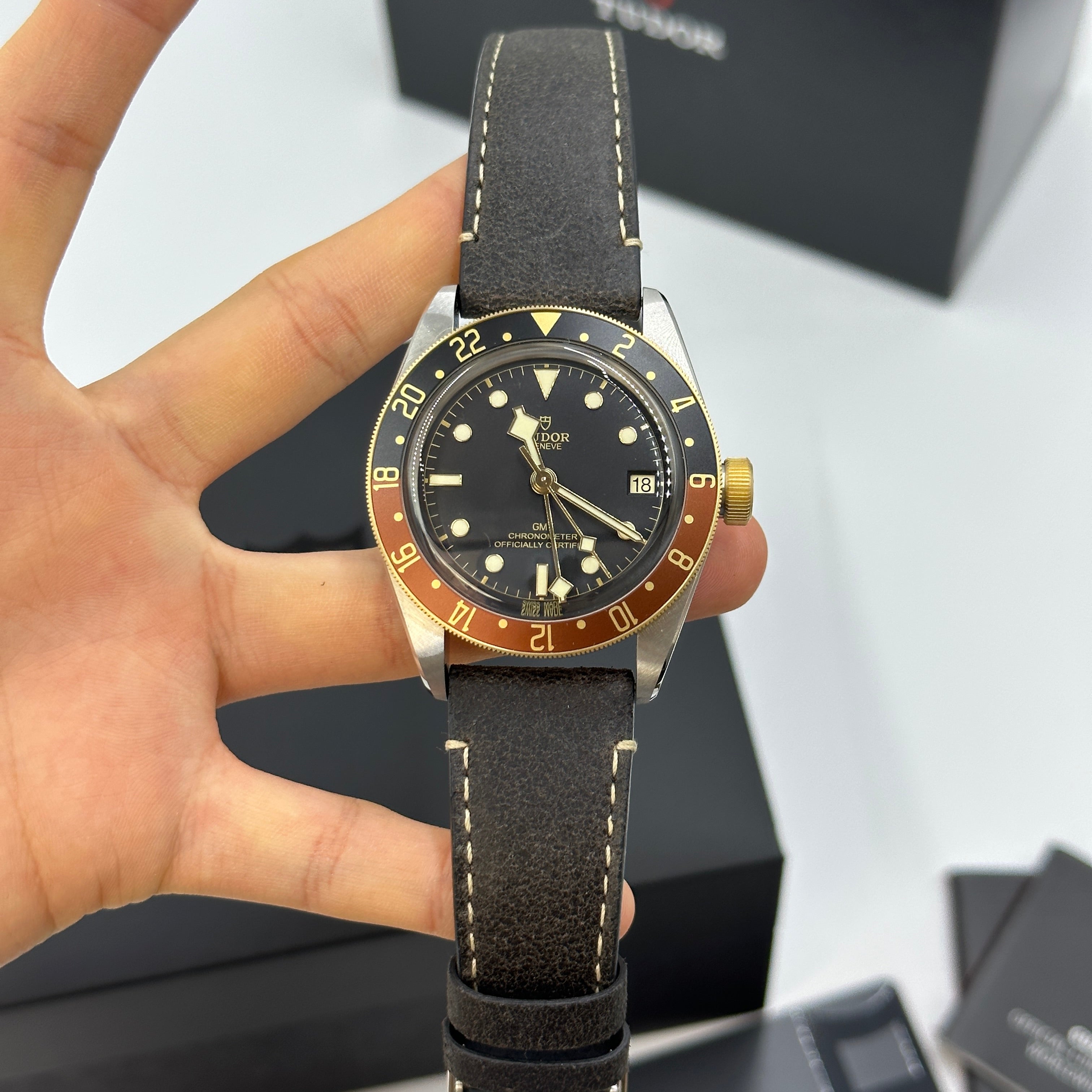 Tudor Black Bay GMT 41mm 79833Mn-0003 Leather Strap 2024
