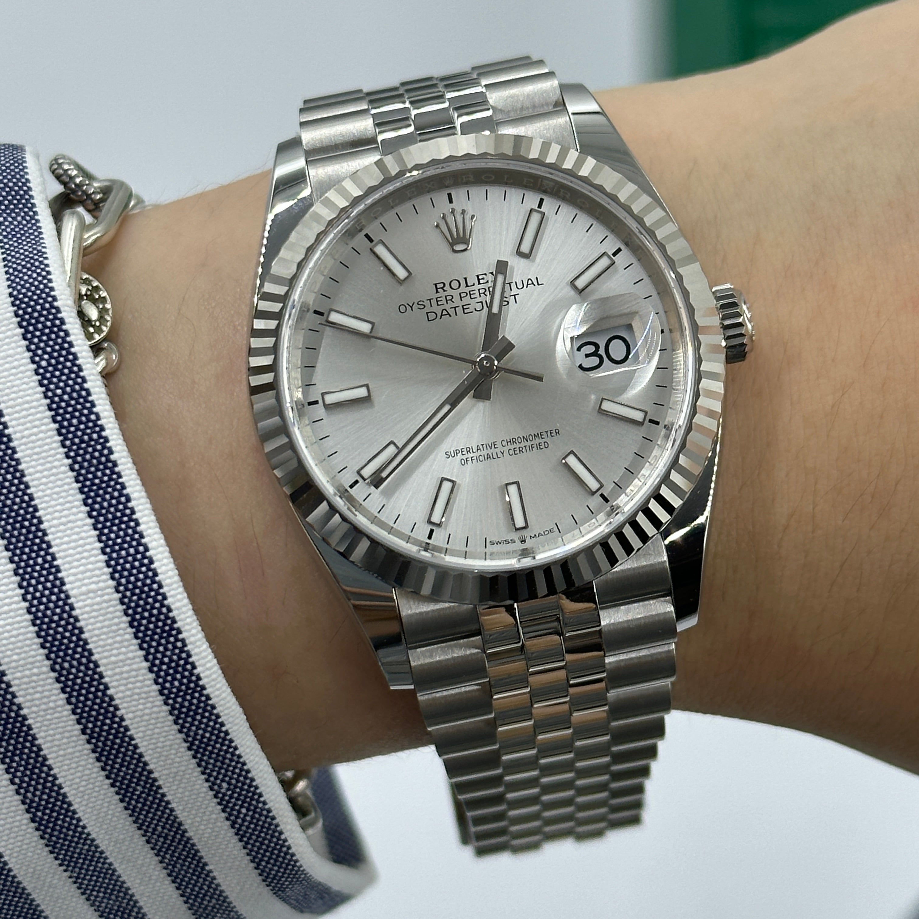 Rolex Datejust 36 126234 Silver Index Jubilee 2025