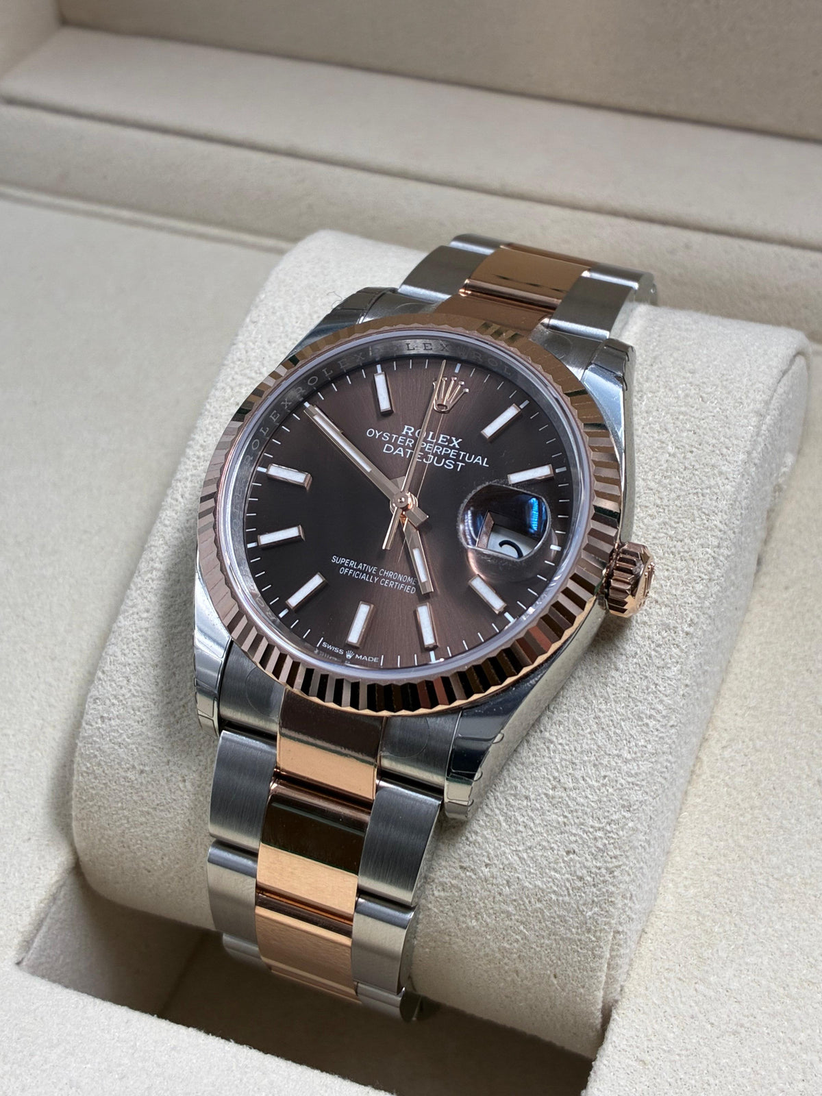 Rolex Datejust 36 126231 Chocolate Index Oyster 2025