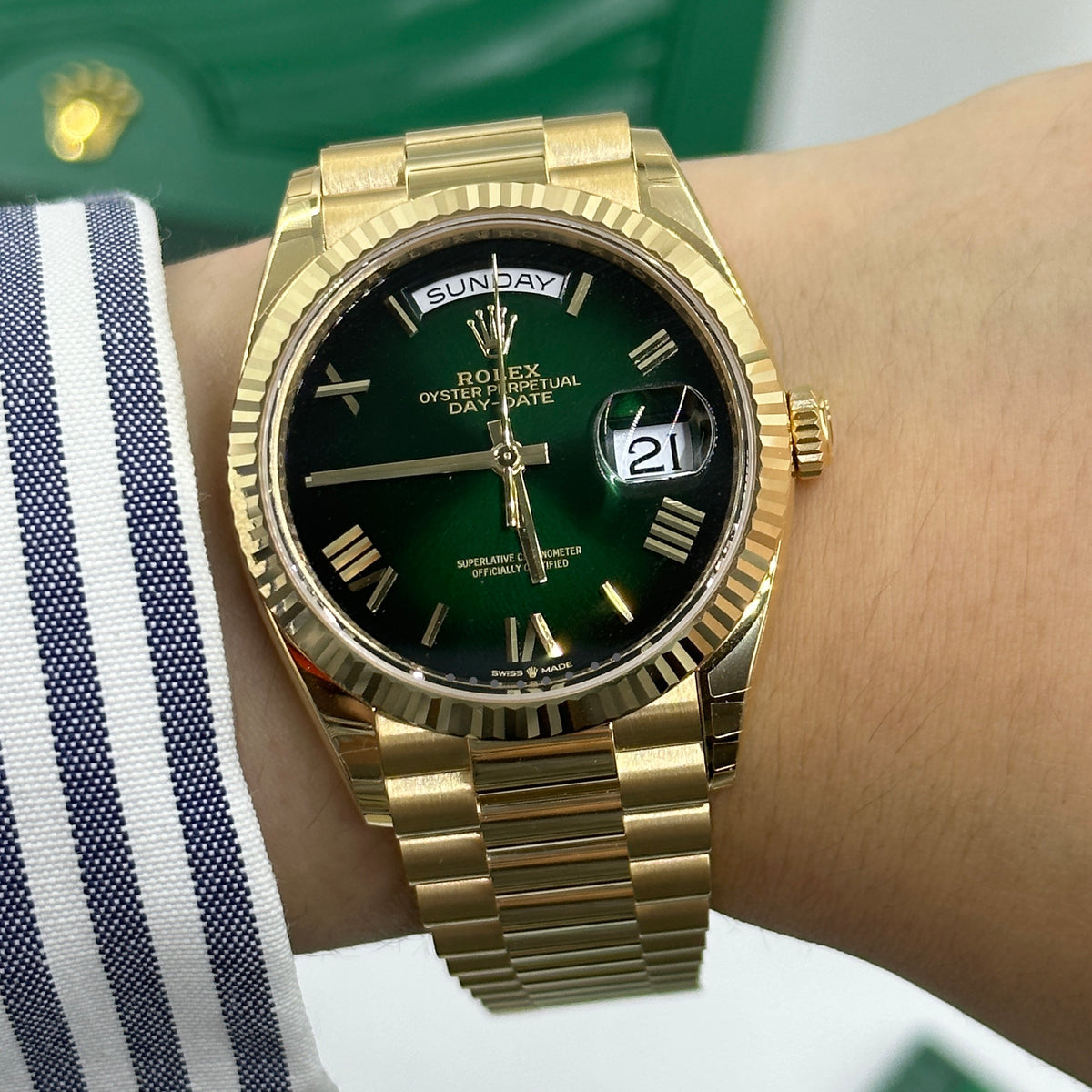 Rolex Day-Date 36 128238 Green Roman Ombre 2026