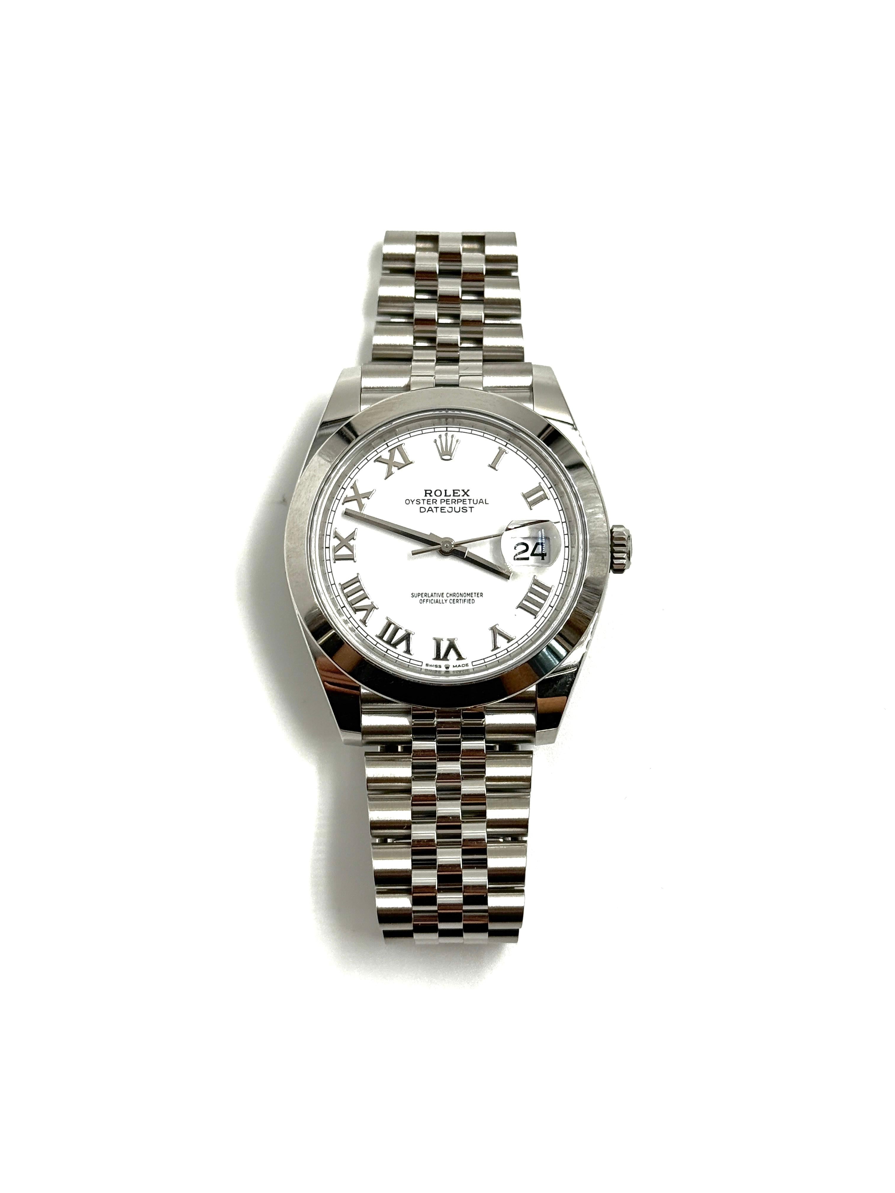 Rolex Datejust 41 126300 White Roman Jubilee 2024