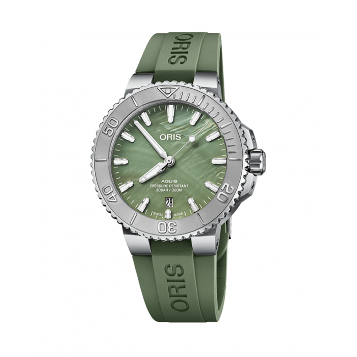 EW Watches ORIS Aquis New York Harbor Limited Edition Green Mother of Pearl