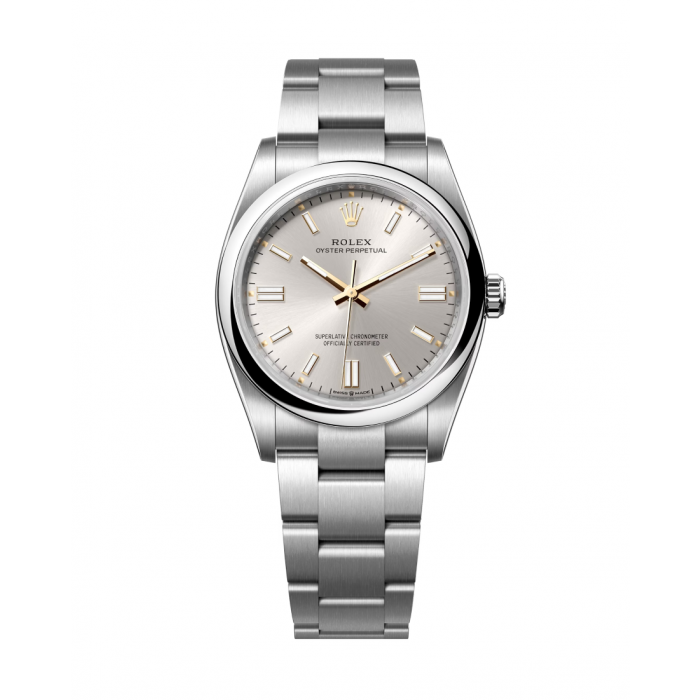 Oyster perpetual 36 silver sale