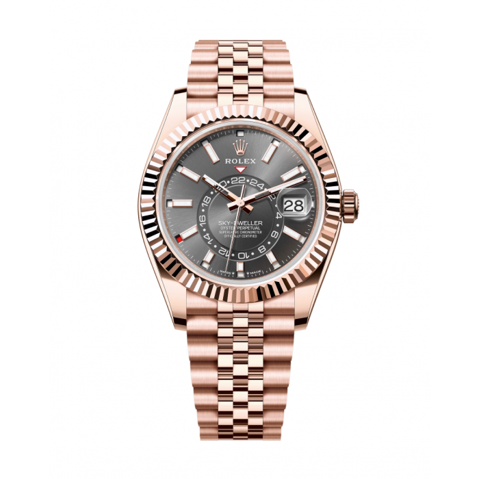 Sky dweller rose gold grey dial cheap