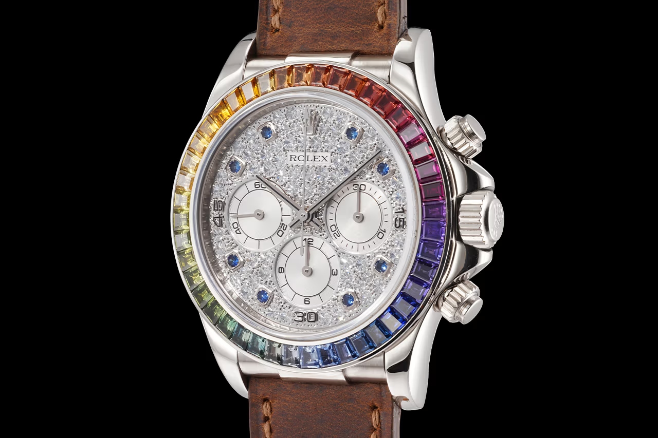 Rolex's first vintage rainbow Daytona to be auctioned for over CHF 3 million