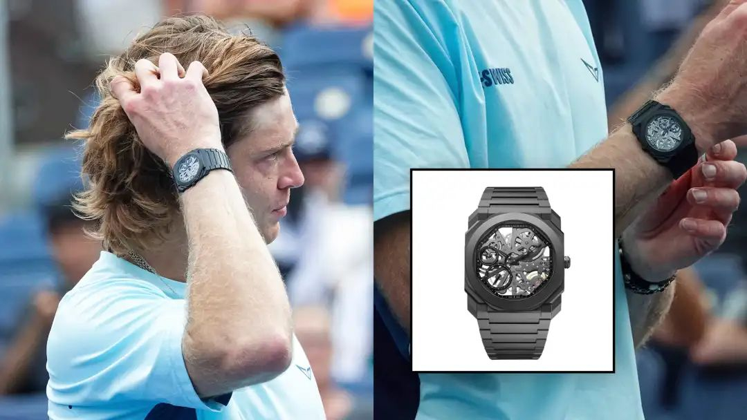 Rublev wearing Bulgari